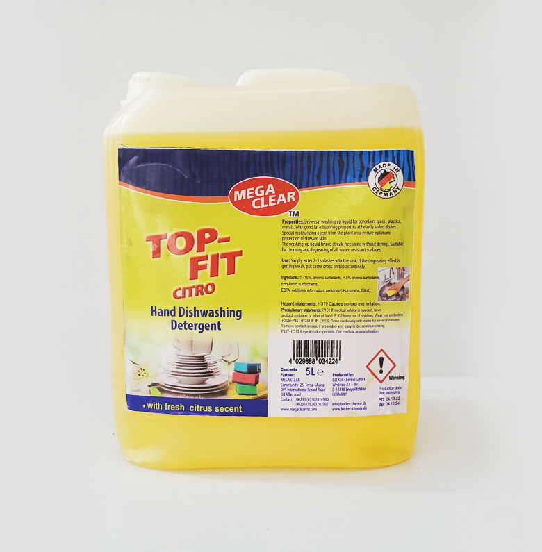 Top-Fit Hand Dishwashing Detergent with fresh scent - Ultra Strong