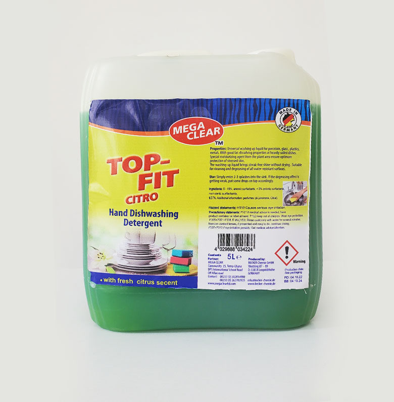 Top-Fit Hand Dishwashing Detergent with fresh scent - Ultra Strong